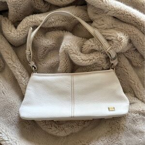 The Sak Elegant White pebbled genuine Leather small Shoulder Bag